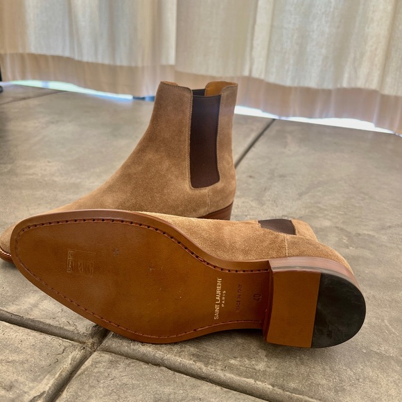 SAINT LAURENT MENS CHELSEA BOOTS NEW SIGARO MENS SIZE 40 - Picture 2 of 14